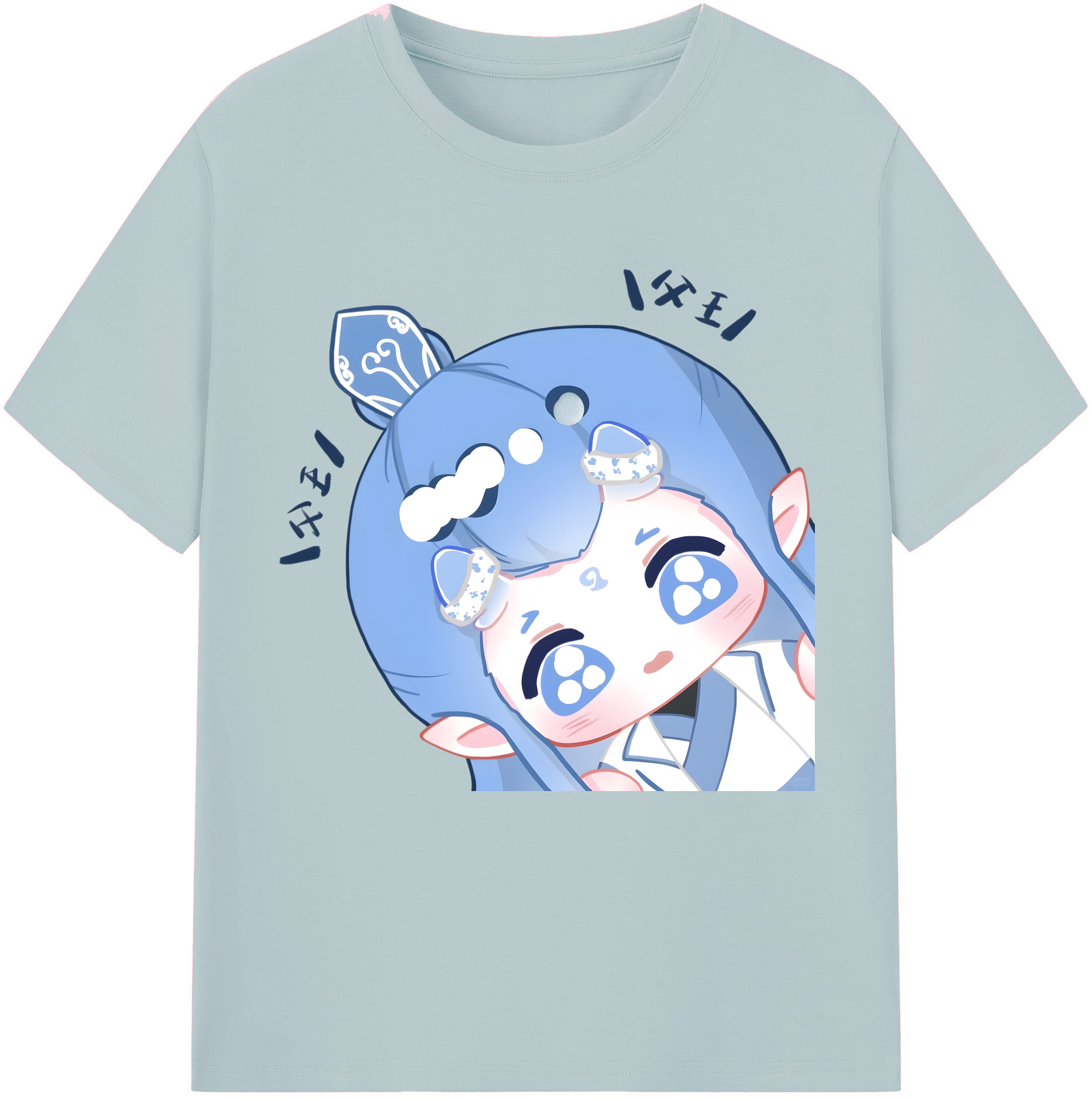 （画像用） Ne Zha 2 ナタ 魔童の大暴れ 綿100％半袖Tシャツ（フロントプリント）